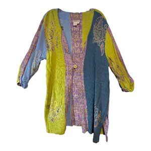 Soft Surroundings One-Button Batik Jacket